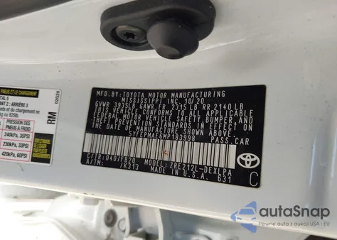 2021 Toyota Corolla Le from USA, damaged, VIN 5YFEPMAE6MP183998